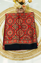 Modal Silk with Ajrakh Handblock Print Saree 7