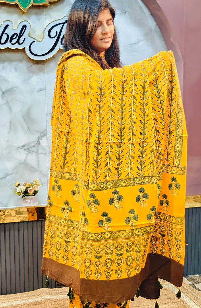 Ajrak Handblock salwar_19 Secondary image