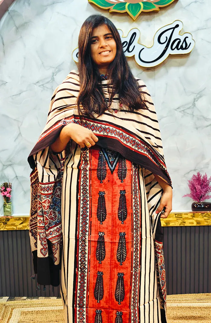 Ajrak Handblock salwar_33 Main image