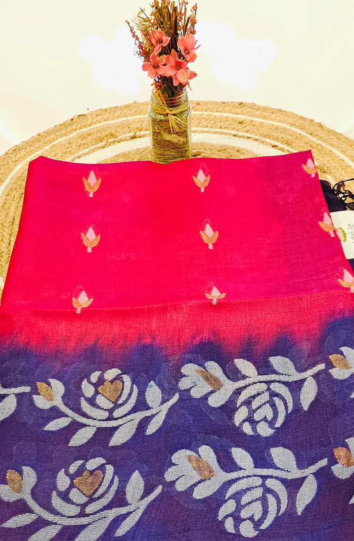 Rose Tussar Saree Main image