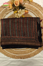 Premium Maheshwari Silk Saree with Ajrakh 7