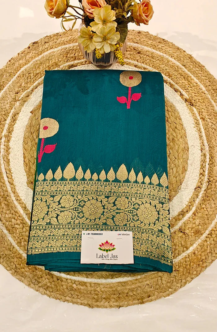Premium Kora organza Banarasi Silk Saree 5 Main image