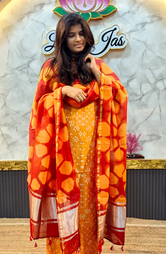 Chanderi Silk Bandhini Salwar_12 Main image