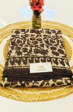 Premium Dupion Silk saree with block print 7