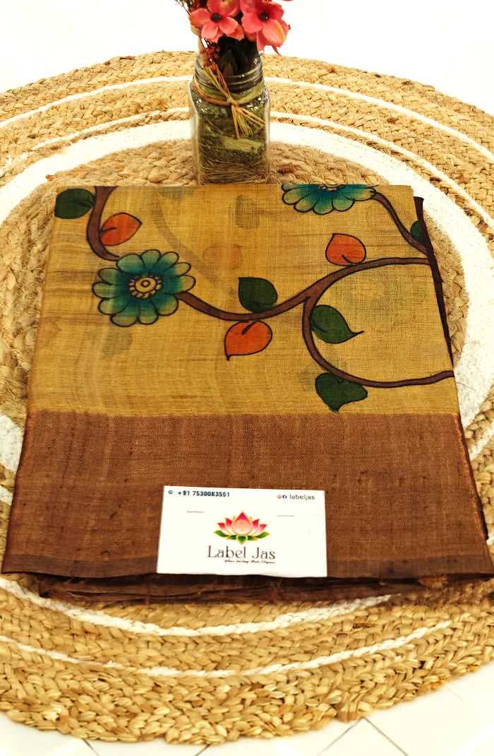Desi Tussar with Kalamkari Print Saree 2 Main image