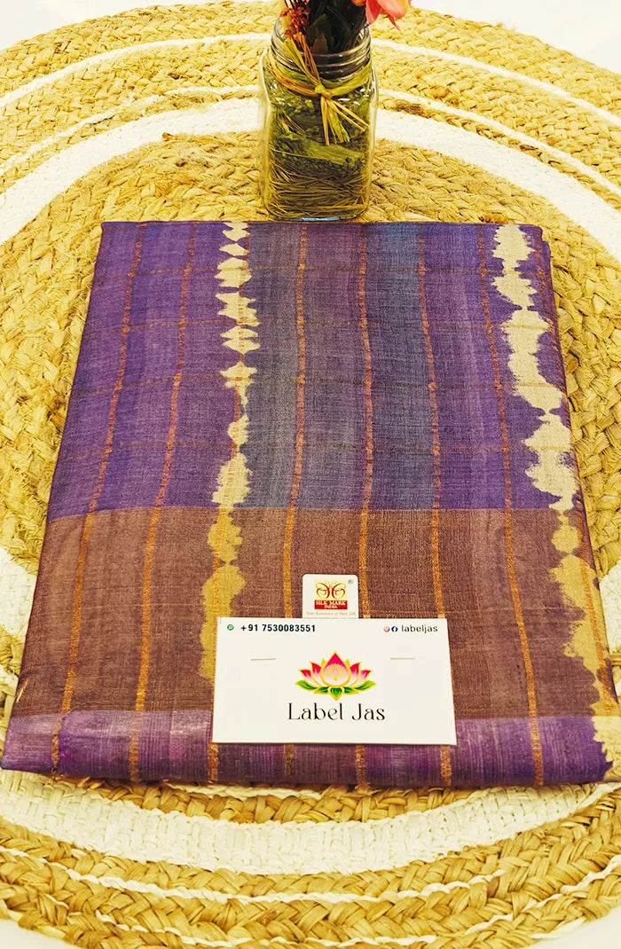 Shibori with Zari Checks Printed Saree 3 Main image
