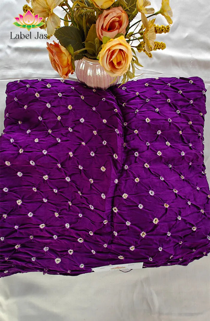 Modal silk with Bandini and Ajrakh Saree 5 Main image