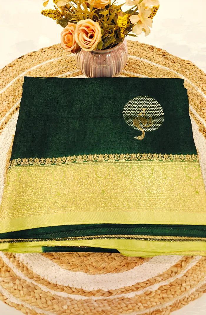 Premium Chiniya Silk Saree 12 Main image