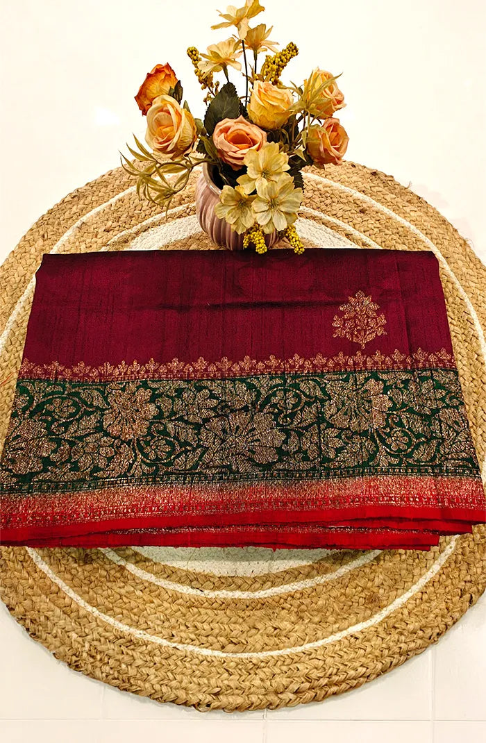 Pure Banarasi  Raw Silk Saree 9 Main image