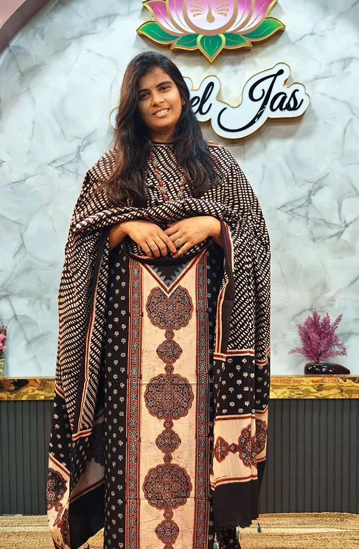 Ajrak Handblock salwar_26 Main image