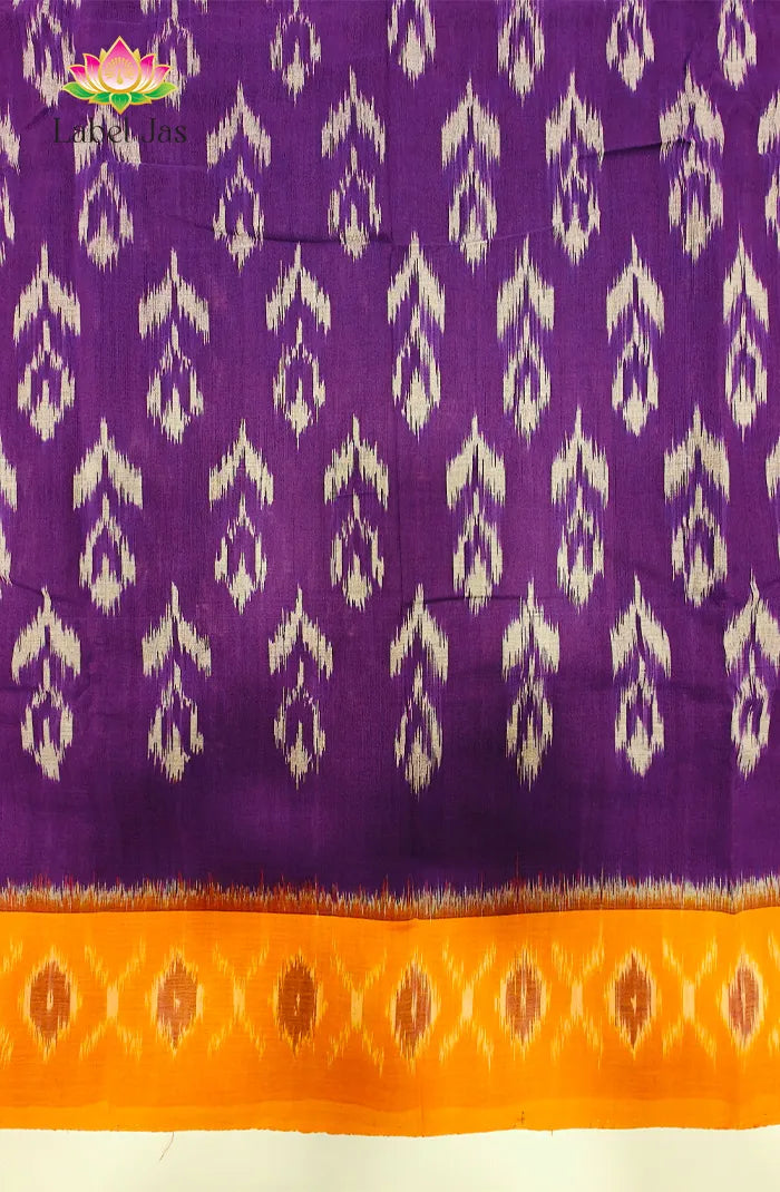 Mercerized Ikkat Cotton Saree Secondary image
