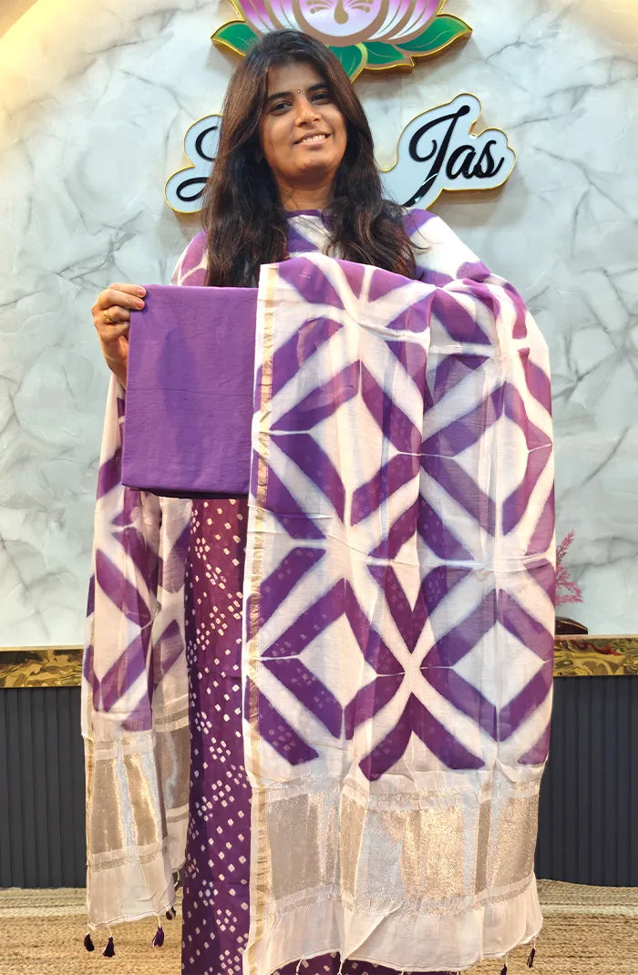 Chanderi Silk Bandhini Salwar_13 Secondary image