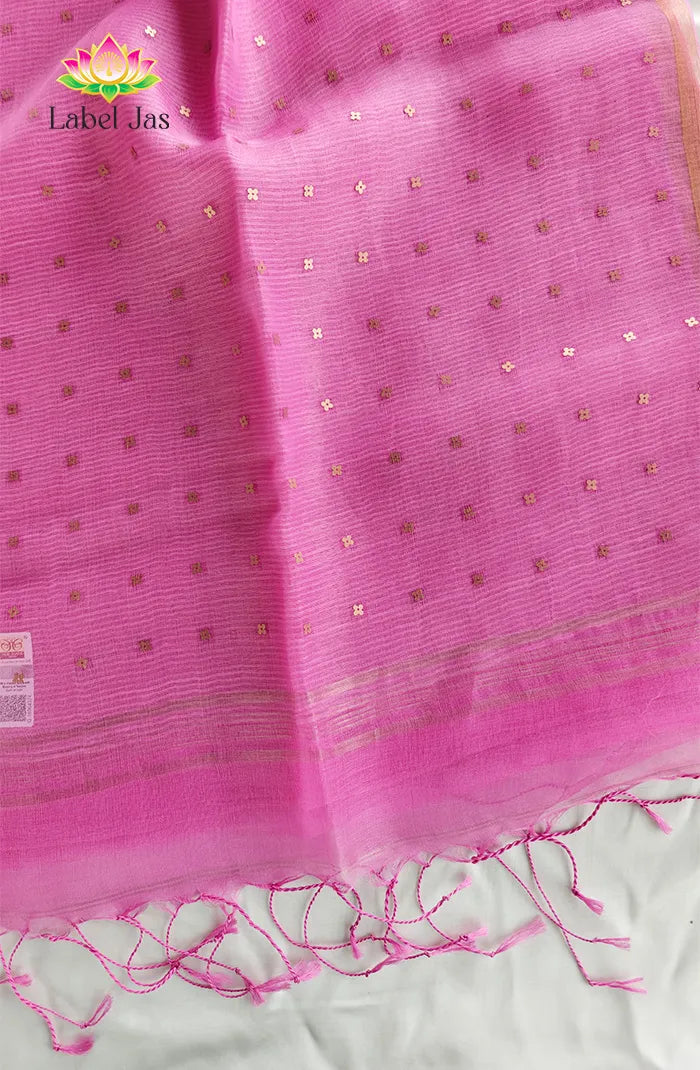 Pure Muslin organza saree 2 Secondary image