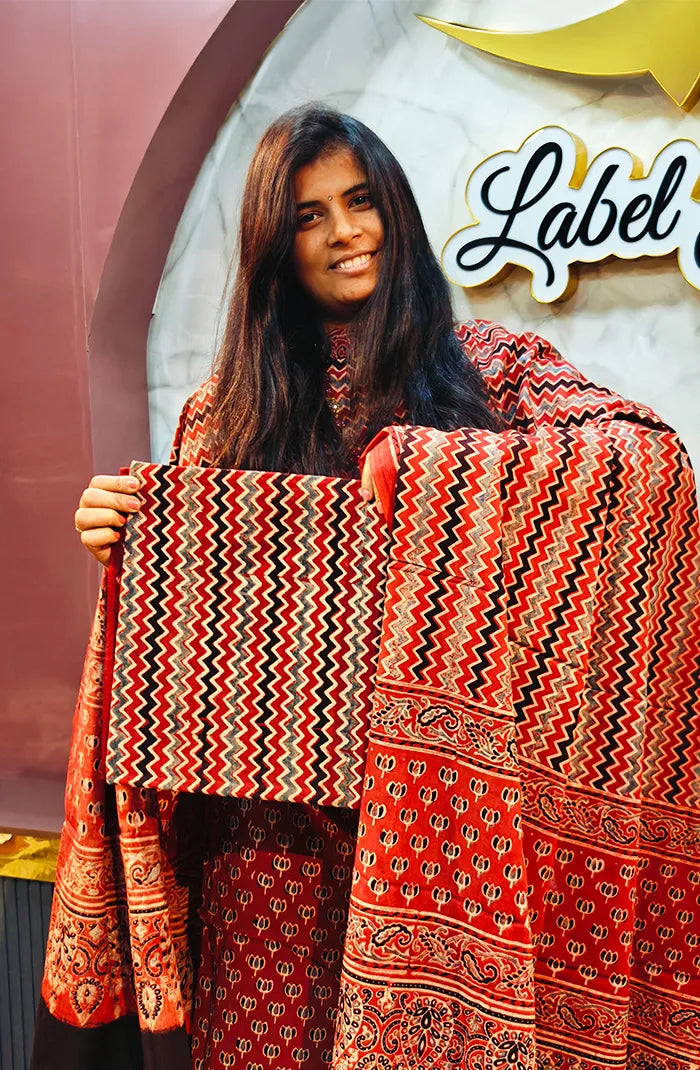 Ajrak Handblock Salwar 6 Secondary image