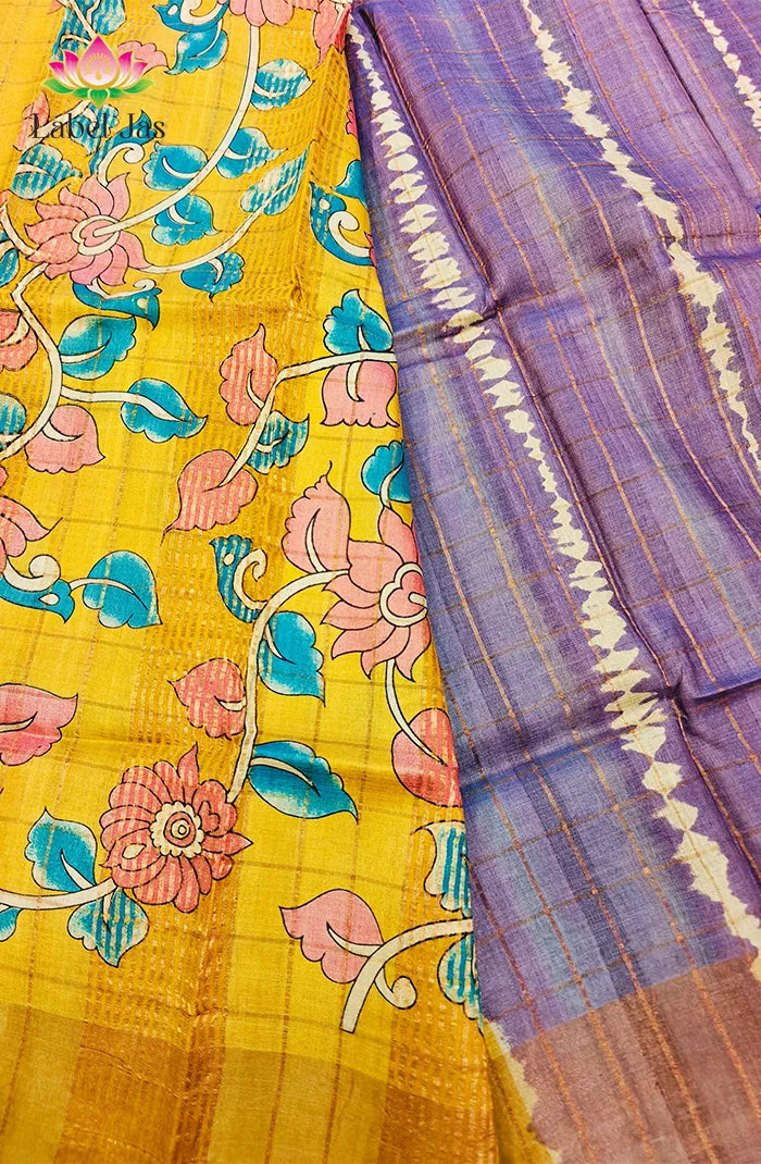 Shibori with Zari Checks Printed Saree 3 Secondary image