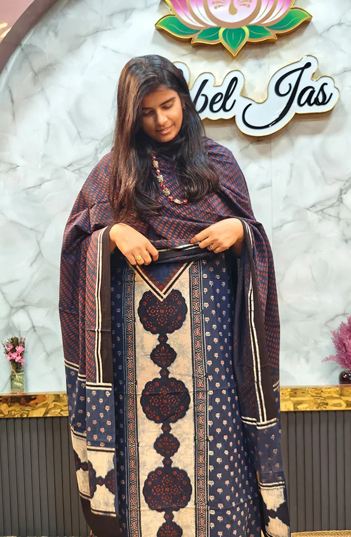 Ajrak Handblock salwar_24 Main image