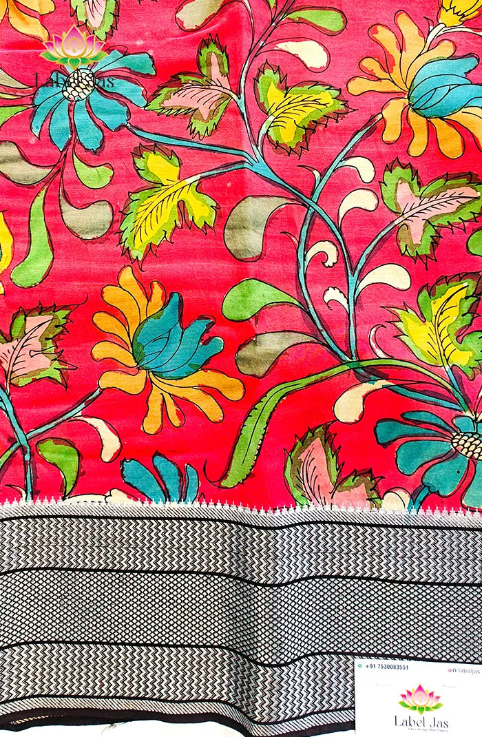 Pure Pen Kalamkari Silk Saree – 03
