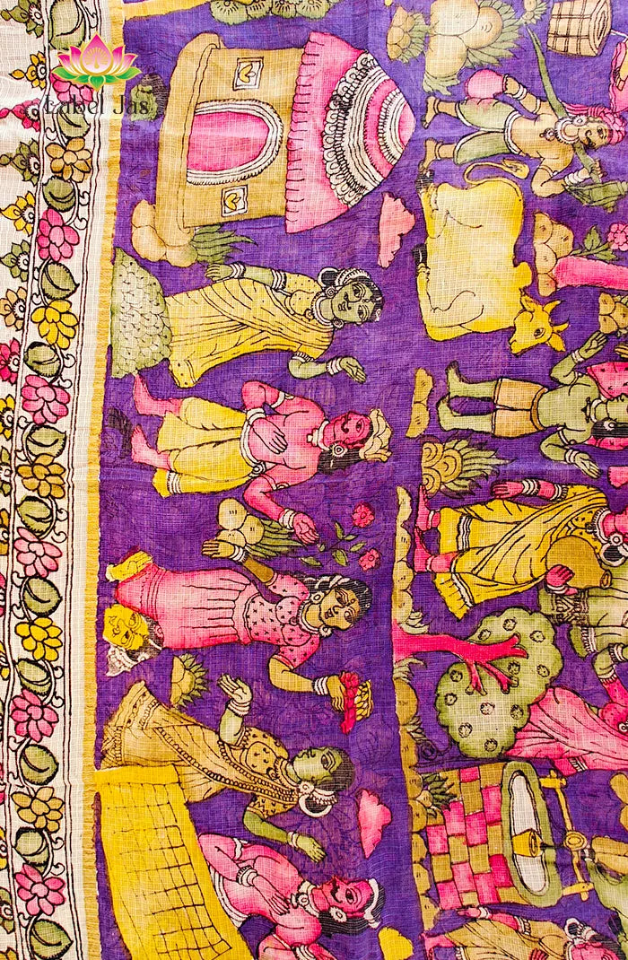 Pure Pen Kalamkari Kota Silk Saree – 01