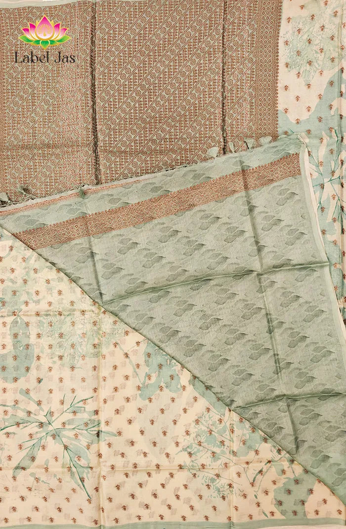 Tussar Saree with Banarasi Motifs 8