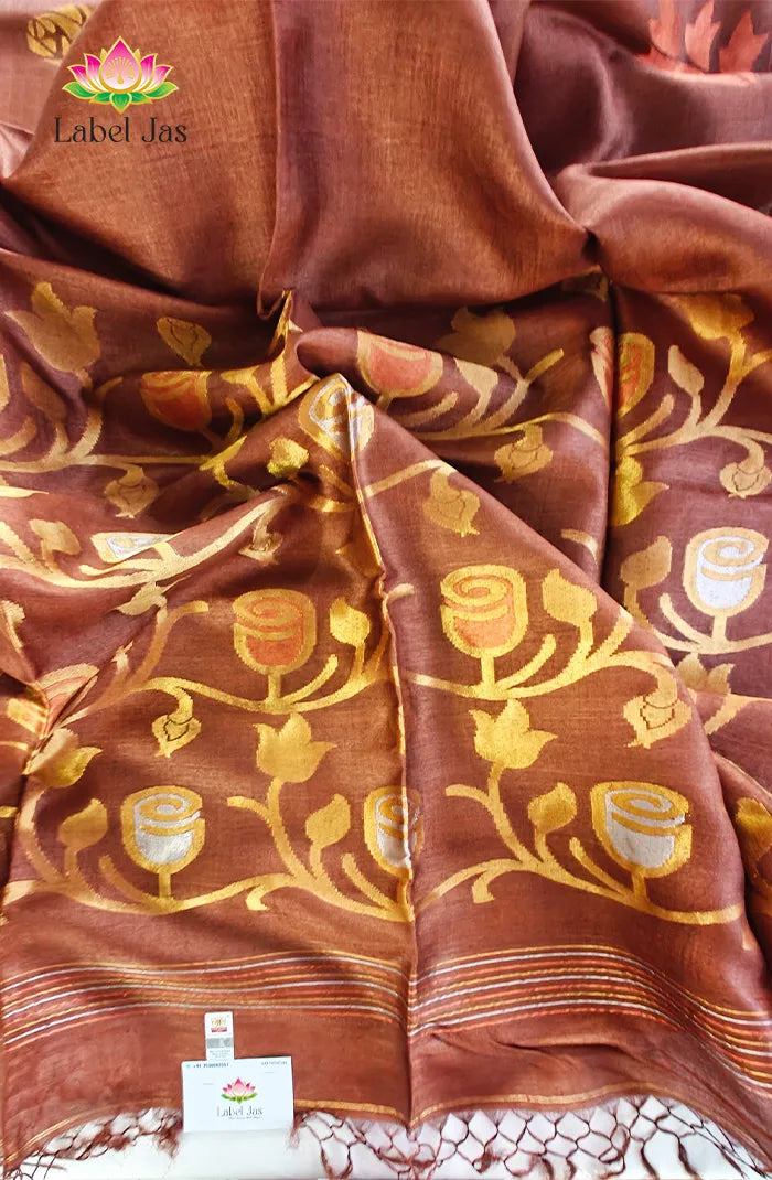 Premium Silk linen with Jamdani weaving 3 Main image