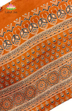 Modal Silk with Ajrakh Handblock Print Saree 9
