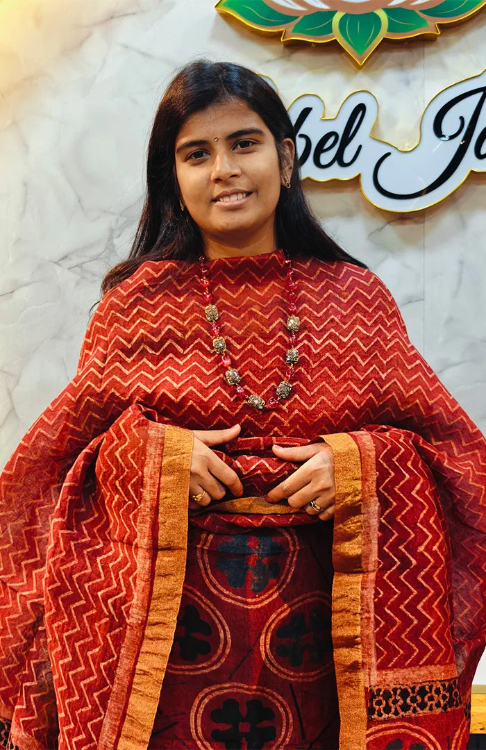 Ajrakh Silk Linen Salwar 18 Secondary image