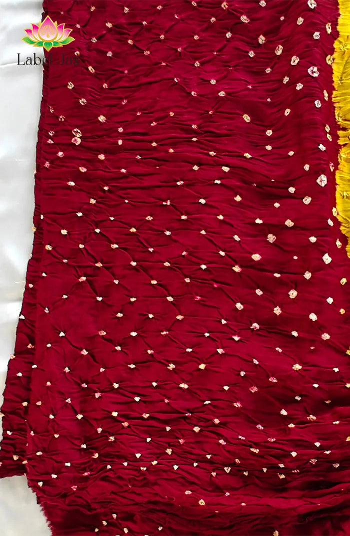 Modal silk with Bandini and Ajrakh Saree 8 Secondary image