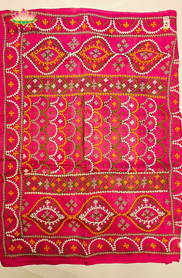 Desi Tussar with Kutch Work Saree 3 Secondary image