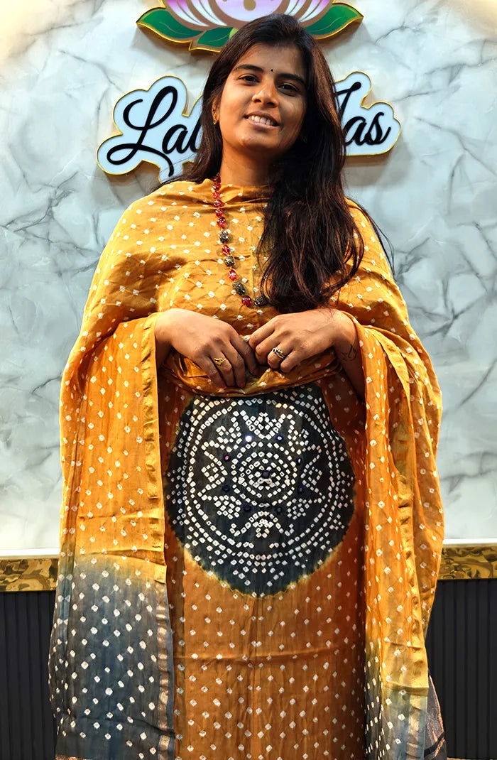 Chanderi Silk Bandhini Salwar_6 Secondary image