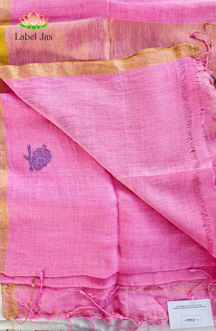 Pure Silk Linen Saree 8
