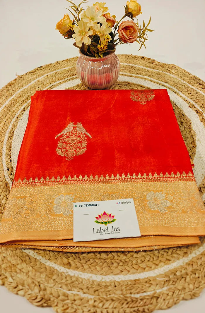 Premium Chiniya silk saree 9 Main image