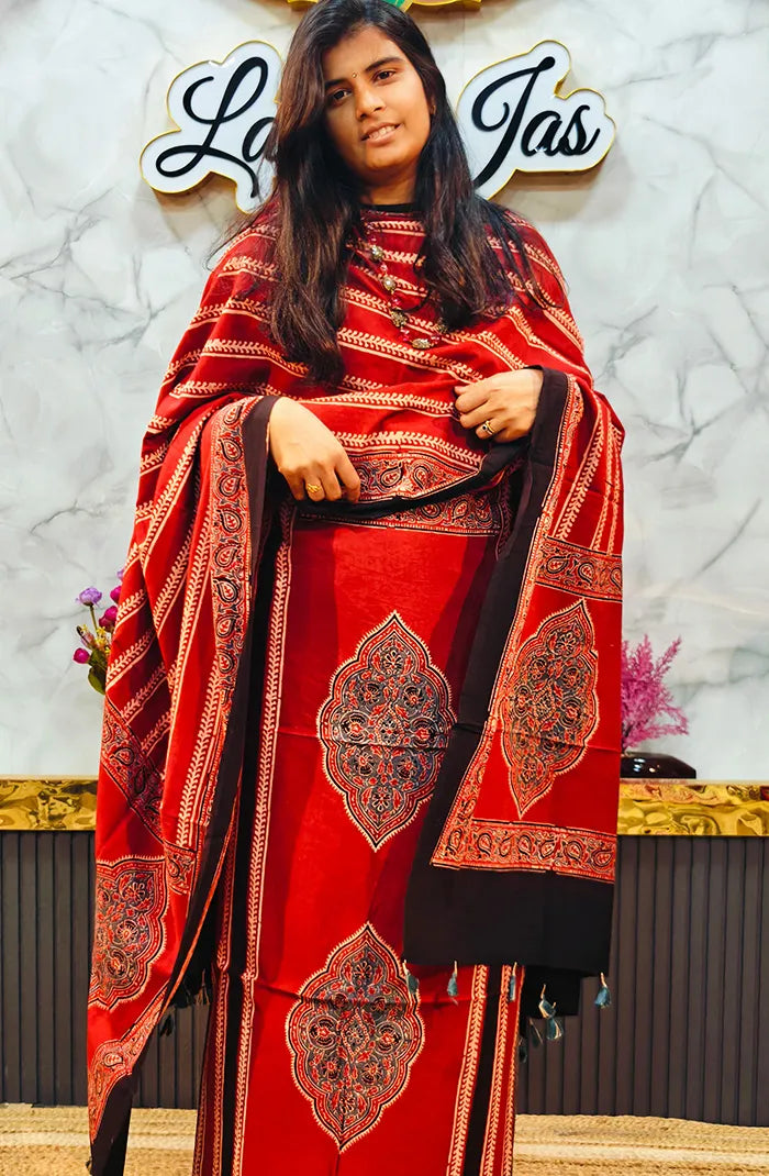 Ajrak Handblock salwar_15 Main image