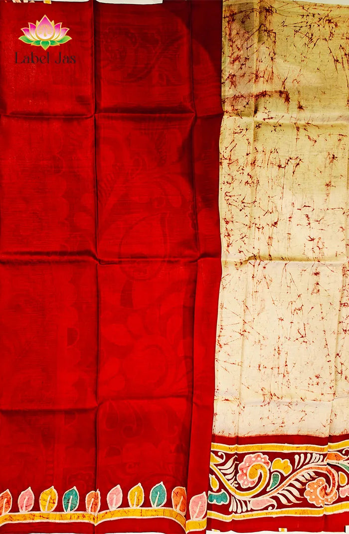 Tussar Batik Saree 2 Secondary image