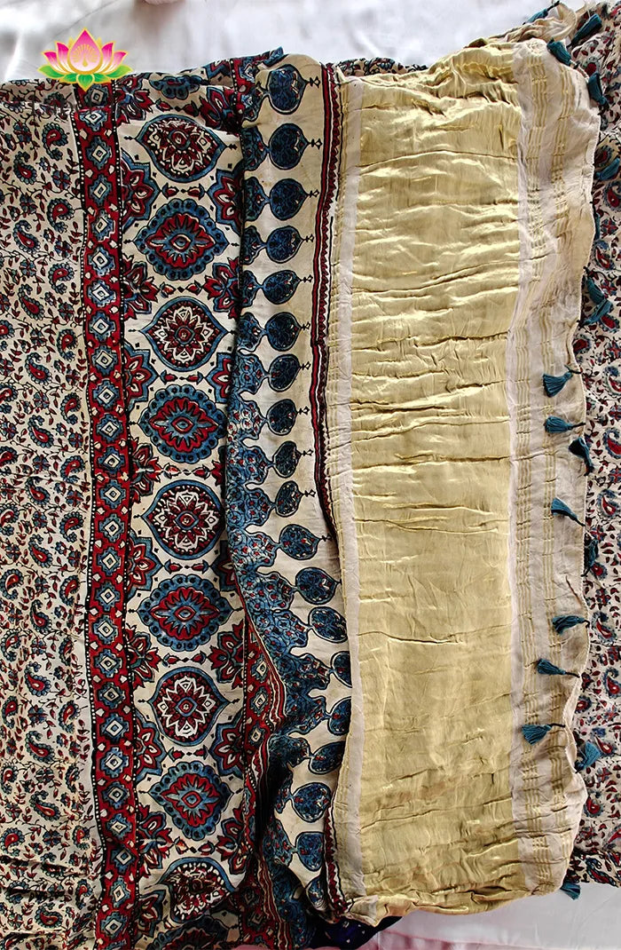 Modal silk with Bandini and Kalamkari Saree