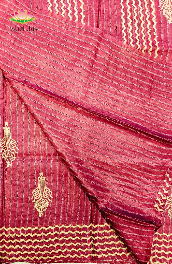 Tussar Block Printed Saree 2
