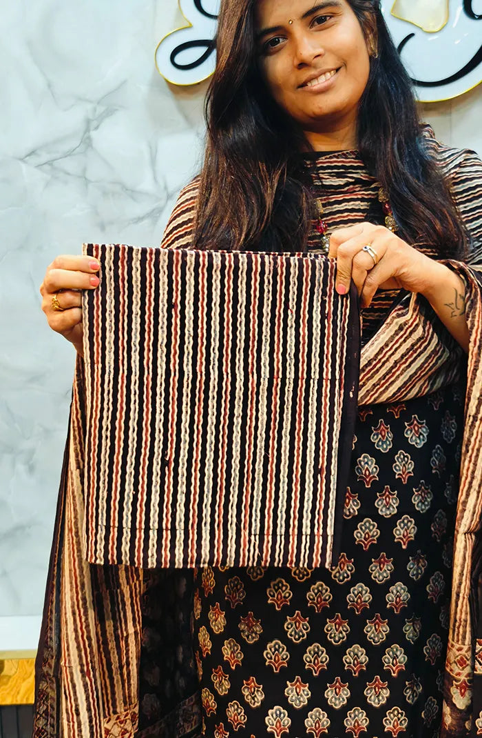 Ajrak Handblock Salwar 10 Secondary image