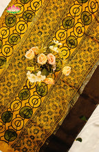 Premium Maheshwari Silk Saree with Ajrakh 3