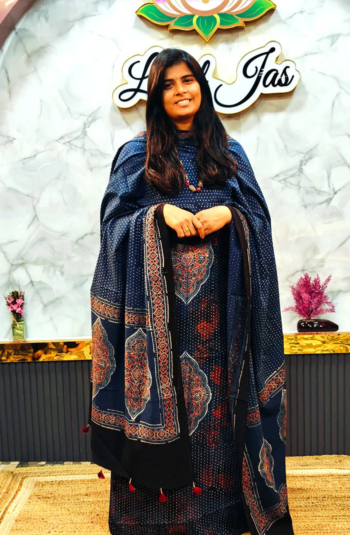 Ajrak Handblock salwar_36 Main image