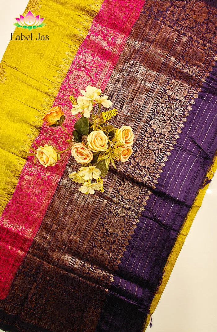 Pure Banarasi  Raw Silk Saree 6 Secondary image
