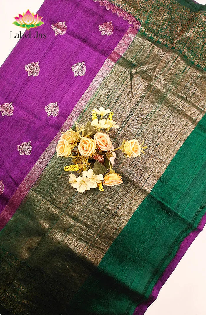 Pure Banarasi  Raw Silk Saree 7 Secondary image