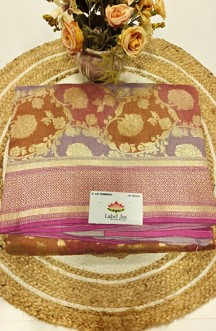 Tussar Munga silk saree 2 Main image