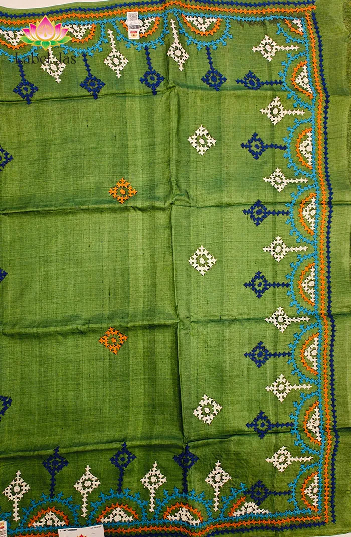 Desi Tussar with Kutch Work Saree