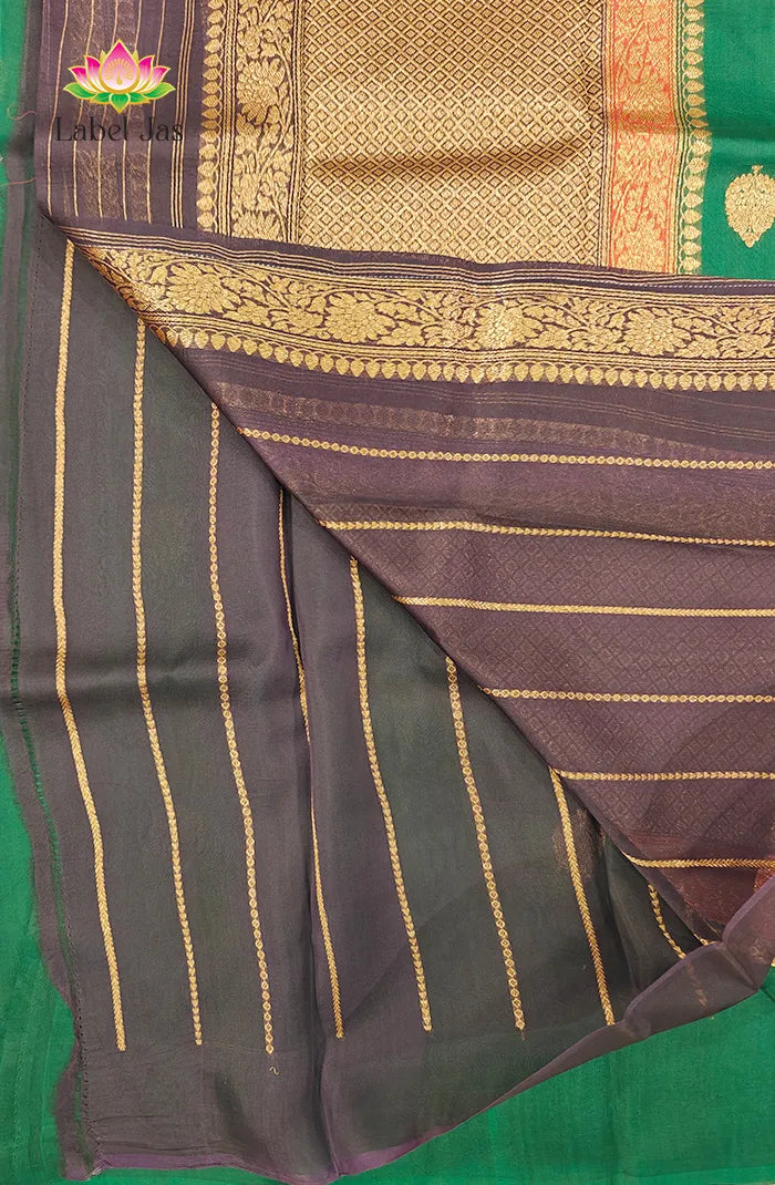 Premium Raw Silk Organza Saree 1 Secondary image