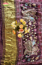 Modal silk with Bandini and Ajrakh Saree 7