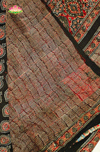 Modal Silk with Ajrakh Handblock Print Saree 5