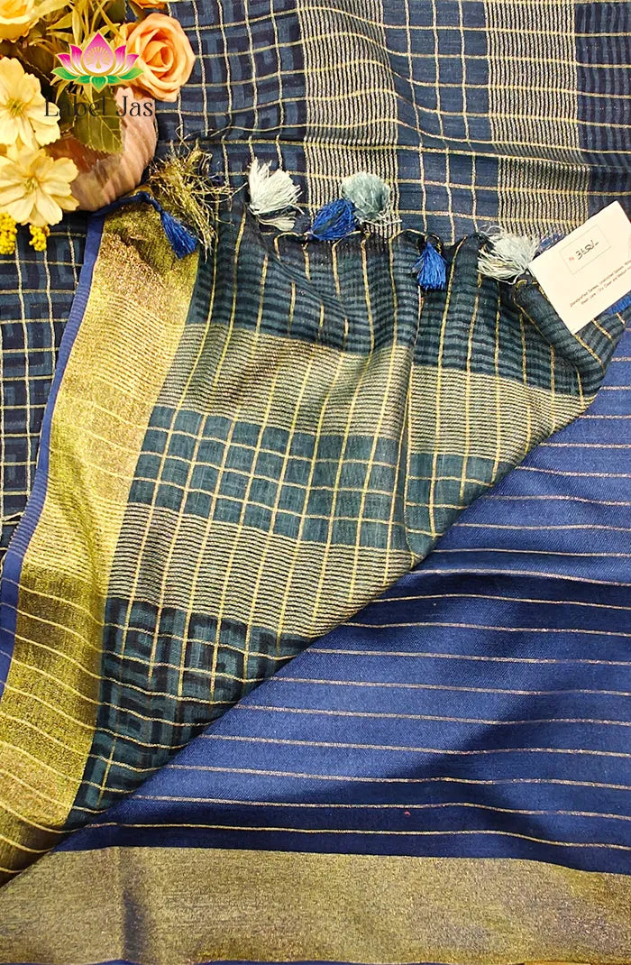 Pure  Linen Saree with Digital print 7