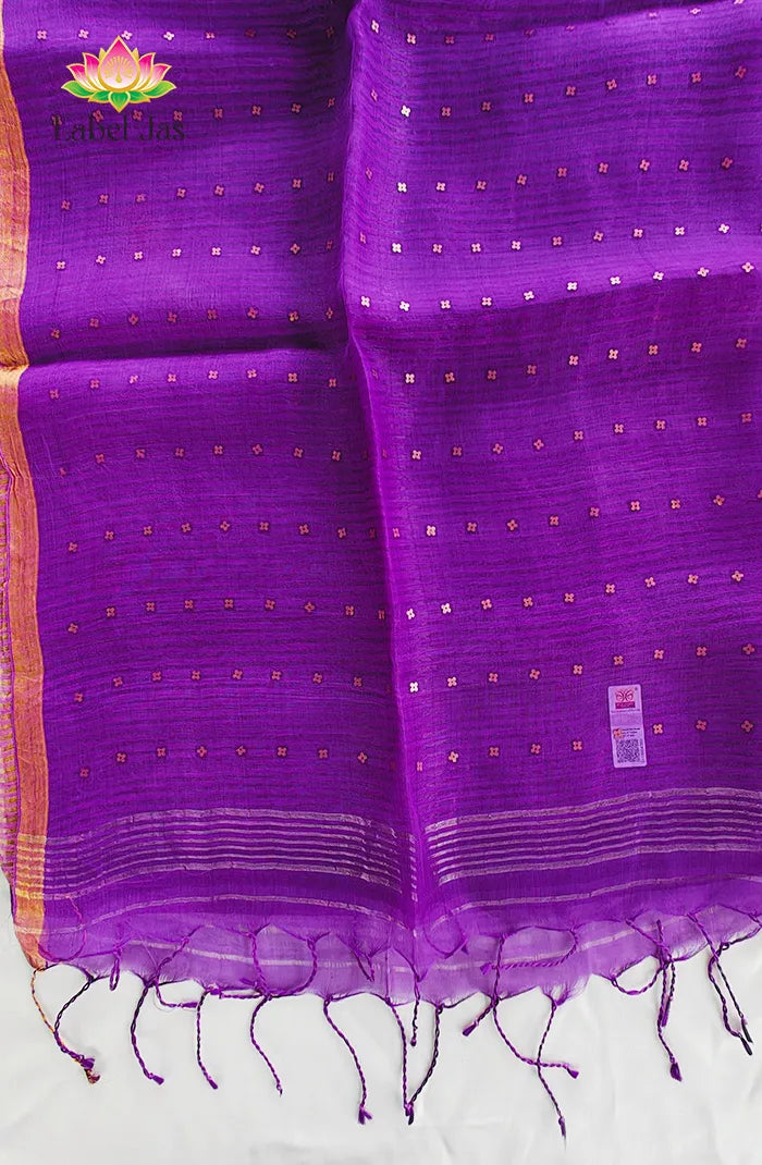 Pure Muslin organza saree 5 Secondary image