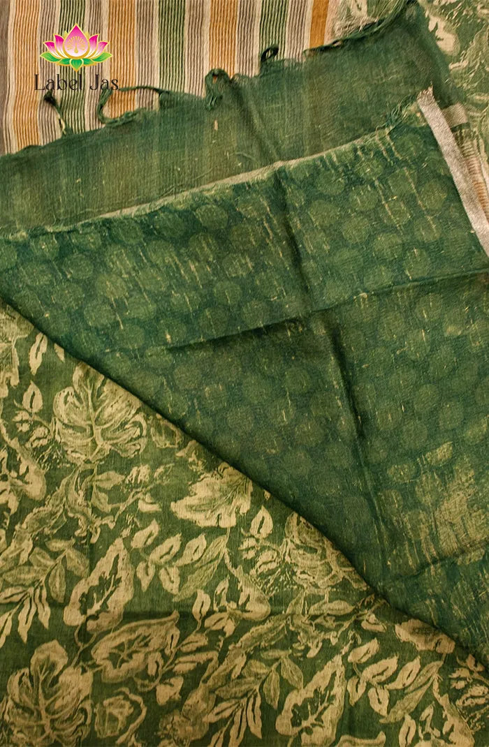 Pure  Linen Saree with Digital print 9