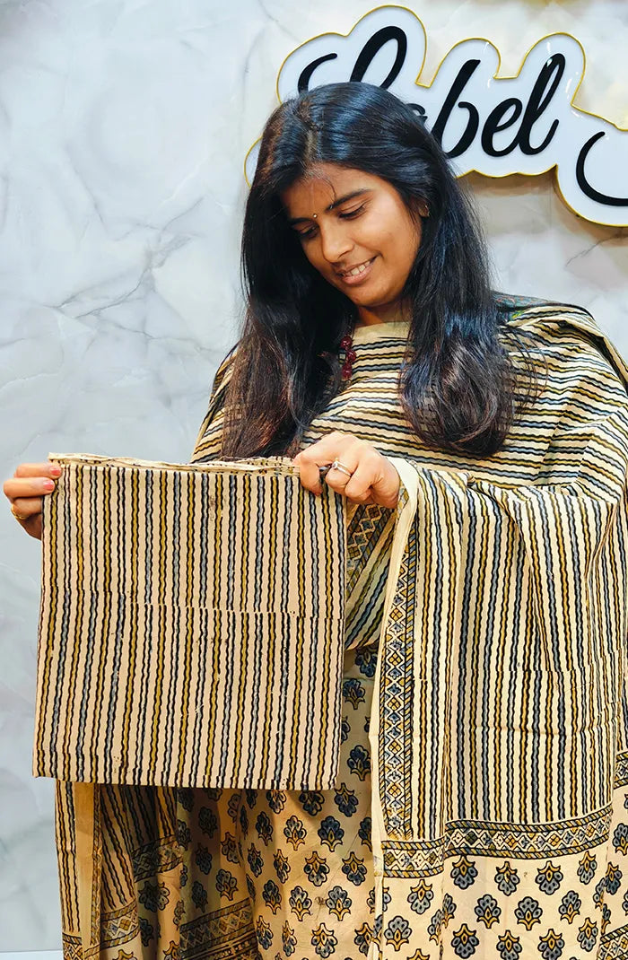Ajrak Handblock Salwar 11 Secondary image