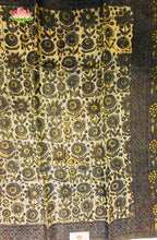 Premium Dupion Silk saree with block print 5
